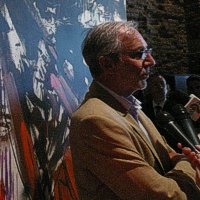 Renzo Piano durante la vernice