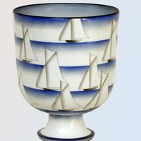 Gio Ponti: Coppa Nautica, 1930 Porcellana policroma, cm 19,3x15. Cerro di Laveno, collezione privata