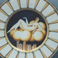 Gio Ponti: Donatella, maiolica in giallo e bleu, Sesto Fiorentino. Collezione privata