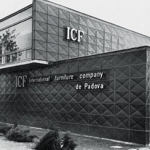 Stabilimento ICF a Vimodrone corso Venezia, Milano con tavolo G. Nelson e sedie Eames archivio De Padova