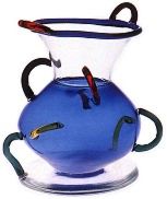 Vaso in vetro, Mizar, Ettore Sottsass, Memphis 1982