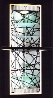Angoliera in laminato Madrid, Michele De Lucchi, Memphis 1987