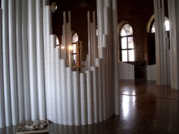 Vista 'esterna' all'allestimento