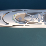 Topview - Unique Circle Yachts by Zaha Hadid Architects for Bloom+Voss Shipyards (visualisation Moka-Studio)