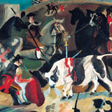 Antonio Ligabue, Corrida, olio su tavola di compensato, 1931-1932, 55x61 cm