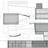 Rosenthal Center for Contemporary Art, Cincinnati, Ohio (Usa), 2001-2003, Sezione trasversale, Disegno © Zaha Hadid Architects