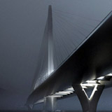 Danjiang Bridge, Taipei, Taiwan, 2015 – in costruzione, render by © MIR