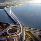 Danjiang Bridge, Taipei, Taiwan, 2015 – in costruzione, render by © VisualArch