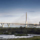 Danjiang Bridge, Taipei, Taiwan, 2015 - in costruzione, render by © VisualArch