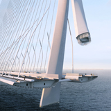 Danjiang Bridge, Taipei, Taiwan, 2015 - in costruzione, render by © VisualArch