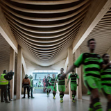 Stadio in legno per la Forest Green Rovers, Nailsworth, Regno Unito, progetto 2017 - Da realizzare © Render MIR