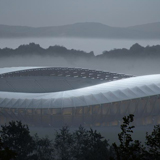 Stadio in legno per la Forest Green Rovers, Nailsworth, Regno Unito, progetto 2017 - Da realizzare © Render MIR