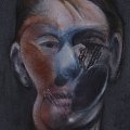 Francis Bacon (1909-1992) - Autoportrait (1976), olio e pastello su tela; 34x29,5 cm - Marsiglia, Muse Cantini