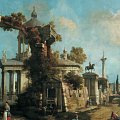 Canaletto - Capriccio architettonico con figure e statua equestre - Bordighera, Collezione Terruzzi