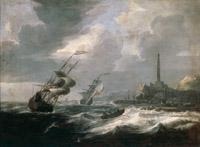 Blanckerhoff Jan Theunisz - Marina con la Lanterna di Genova