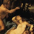 Correggio - Venere e Cupido con un Satiro (Giove e Antiope), 1528 - Olio su tela, 188,5 x 125,5 cm - Parigi, Muse du Louvre