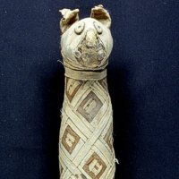 Mummia di gatto, epoca tarda, I sec a.C.- I sec. d.C.. Trento, Castello del Buonconsiglio
