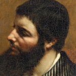 Jean Dsir Gustave Courbet: Autoportrait dit au col rayé, 1854, olio su tela, cm 46 x 38. Montpellier, Muse Fabre inv. 868.1.22