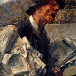 Giovanni Boldini - Strillone parigino (Il giornalaio), 1878, Olio su tela, cm 47 x 29. Napoli, Museo di Capodimonte