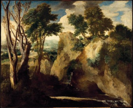 Paesaggio roccioso, secondo quarto del XVII secolo