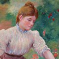 Federico Zandomeneghi - Ragazza che raccoglie fiori