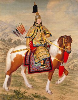 Equestrian portrait of the Emperor Qianlong in ceremonial armour