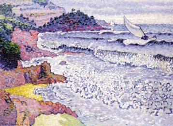 Henri-Edmond Cross, Il mare che sciaborda, 1903 ca., olio su tela, 59x81,2 cm, Collezione privata