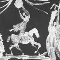 Pablo Picasso - Al circo: amazzone, pagliaccio e pierrot, 1968 - Acquatinta (riserve con vernice su un bozzetto sconosciuto a puntasecca, granitura e morsura)