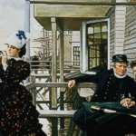 James Tissot - La figlia del capitano (L'ultima sera), 1873 Olio su tela, cm. 72,4x104,. Southampton City Art Gallery © Southampton City Art Gallery