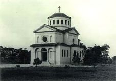 Guido Tirelli -
Chiesa del SS. Cuore di Gesù -
Villaggio a Passo Genovese, 1931, oggi Borgo Sabotino (LT) -
Archivio Tirelli - Biblioteca Panizzi, Reggio Emilia
