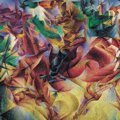 Umberto Boccioni - Elasticità, 1912 - Olio su tela, 100x100 cm - Milano, Civico Museo dArte Contemporanea