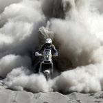 Riaan Van Niekerk races during the fifth stage of the Dakkar Rally in Chile