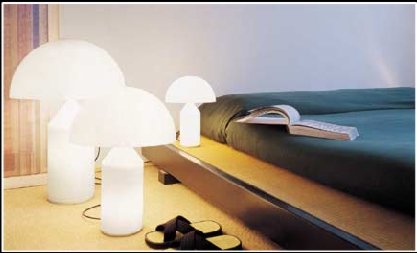 Lampada da tavolo a luce diretta e diffusa in vetro di Murano opalino