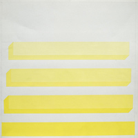 Dadamaino: Deformazioni spaziali, 1975, tempera su cartoncino, 31,9x31,9 cm