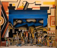 Fernand Lger - Bozzetto per La Cration du monde, 1923 - Legno, pittura, carta e cartone, cm 46 x 61 x 45 - Stoccolma, Dansmuseet, Muse Rolf de Mar