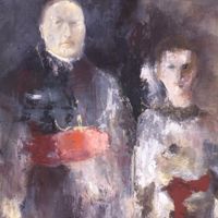 Ugo Attardi - Cardinale e nipote, 1958 - Olio su tela, 150 x 170 cm