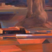 Ugo Attardi che guarda d'Africa il mare, 1997 - Olio su tela, 130 x 150 cm