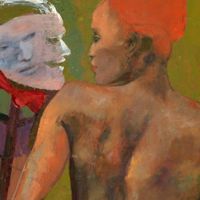 Ugo Attardi - Senza titolo, 1996 - Olio su tela, 100 x 80 cm