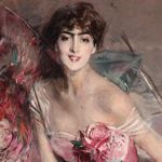 Giovanni Boldini - La signora in rosa, 1916 - Olio su tela, Dim: 163 x 113 cm - Ferrara, Gallerie d'Arte Moderna e Contemporanea, Museo Giovanni Boldini