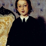 Odoardo Borrani - Ritratto di bambino in piedi