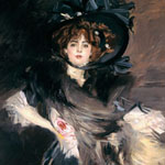 Giovanni Boldini, Ritratto di Mademoiselle Lanthelme, 1907 - Olio su tela, 227x118 cm - Roma, Galleria Nazionale d'Arte Moderna. Su concessione per il Ministero per i Beni e le Attivit Museali