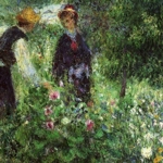 Pierre-Auguste Renoir: Picking Flowers, 1875 olio su tela, cm 54,3 x 65,2 Washington, National Gallery of Art