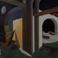 Paola De Rosa - I Stazione: Ges� in agonia nell'orto degli ulivi - 2012 - Olio su tela - 43 x 43 cm