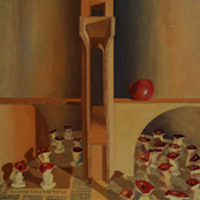 Paola De Rosa - V Stazione: Ges� � giudicato da Pilato - 2012 - Olio su tela - 43 x 43 cm