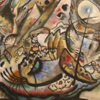 Vasilij Vasilievich Kandinskij - Composizione. Ovale grigio, 1917 - Olio su tela