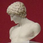 Francesco Vezzoli - Self-portrait as Emperor Hadrian Loving Antinous, 2012 - 2 parti: Busto di Antinoo in marmo, dim: 46 x 39 x 20 cm; plinto 115 x 50 x 50 cm e Busto dell'imperatore Adriano in marmo, dim: 45 x 45 x 19 cm; plinto 95 x 50 x 50 cm