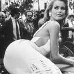 La Top Model Claudia Schiffer in via Veneto