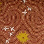 Clifford Possum Tjapaltjarri: Worm dreaming, 1996, 183 x 122 cm