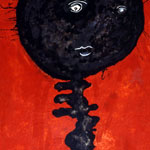 Enrico Baj - Quamisado II, 1951 - Olio e smalto su tela, 100x70 cm