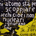Enrico Baj - Bum-Manifesto Nucleare, 1952 - Olio su tela, 103x94 cm (remake del 1997)